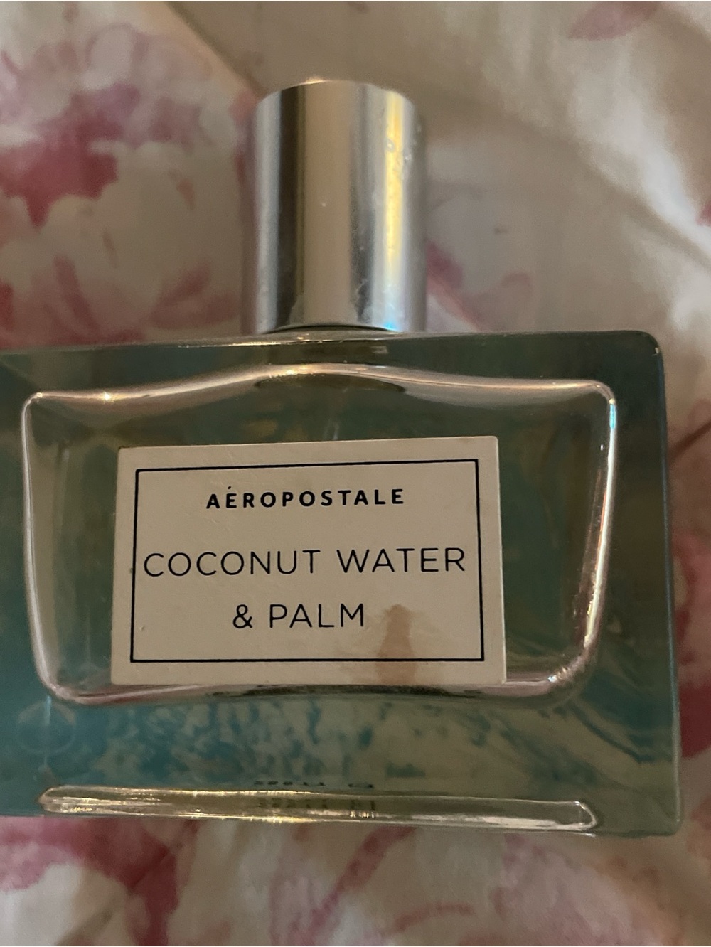 Aeropostale Coconut Water & Palm Bottle in Aqua and Silver